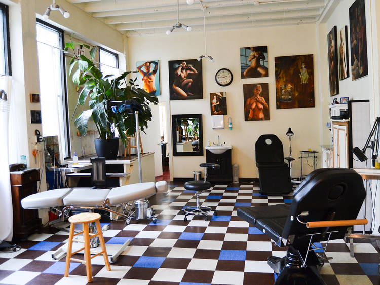 Illustrated The Living Gallery tattoo studio