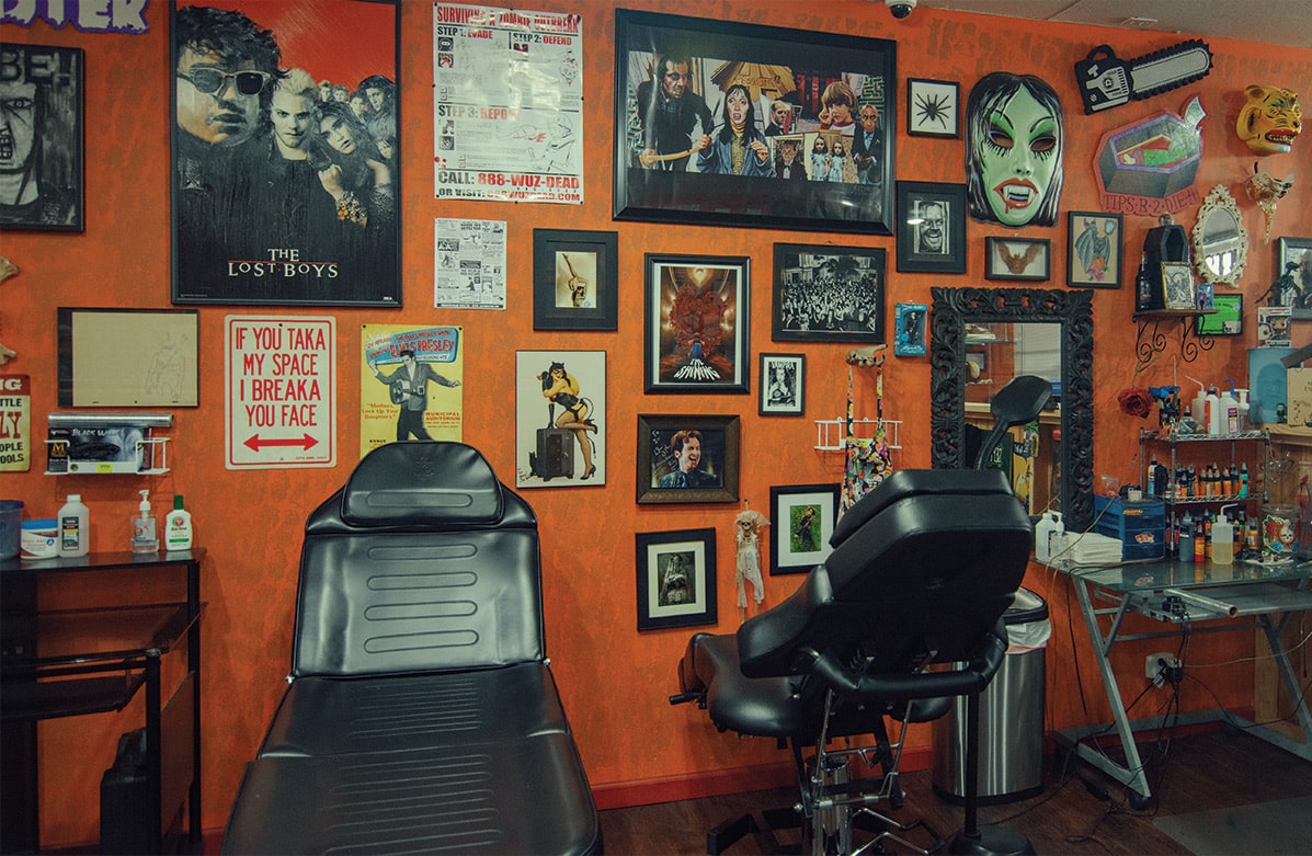 Illustrative tattoo artwork with expressive artistic details